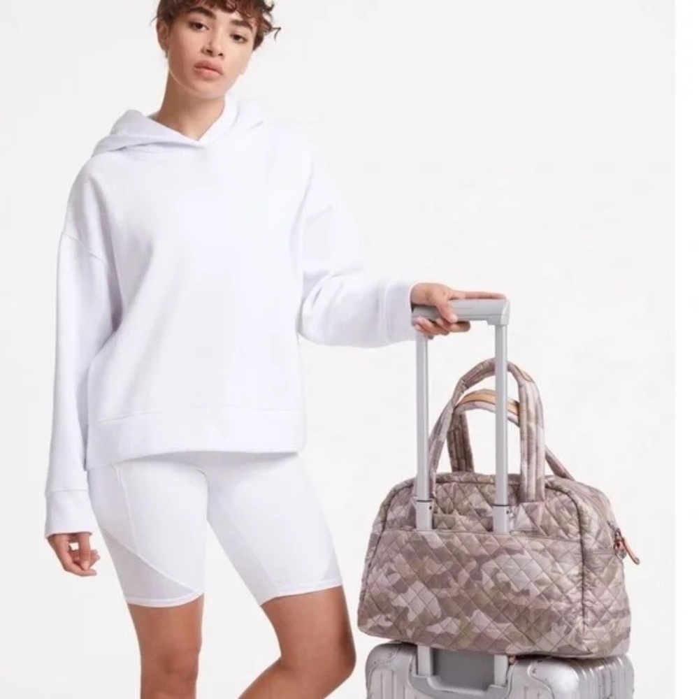 MZ Wallace Sutton Jimmy Medium Blush camo travel bag